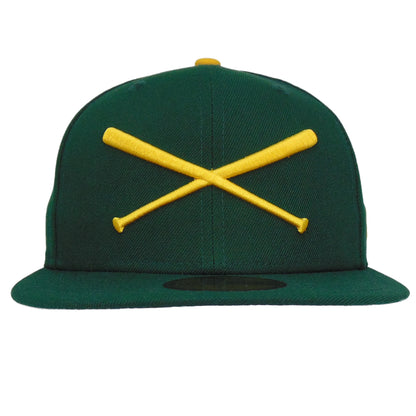 JustFitteds Crossed Bats 59FIFTY New Era Cap Green