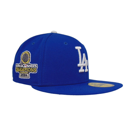 Los Angeles Dodgers Custom New Era 59FIFTY Cap WS2024 Royal blue Side View