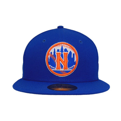 New York Mets Custom New Era 59FIFTY Cap Queens Finest blue Front View