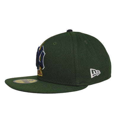 New York Yankees Custom 59FIFTY New Era Cap Empire State Seaweed dark green Side View