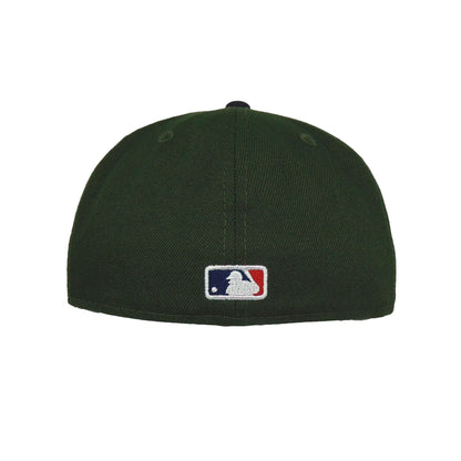 New York Yankees Custom 59FIFTY New Era Cap Empire State Seaweed dark green Back View