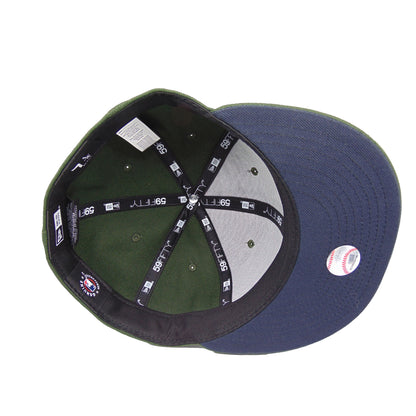 New York Yankees Custom 59FIFTY New Era Cap Empire State Seaweed dark green Undervisor View