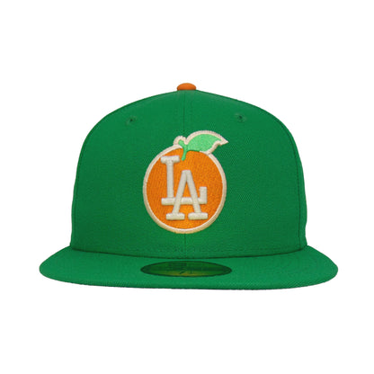 Los Angeles Dodgers Custom New Era 59FIFTY Cap Kelly Green green Front View