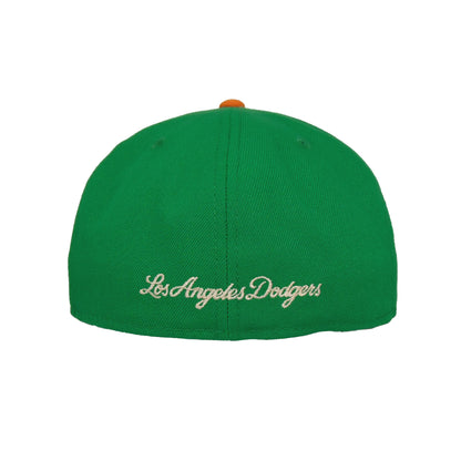 Los Angeles Dodgers Custom New Era 59FIFTY Cap Kelly Green green Back View