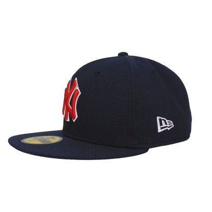 New York Yankees Custom New Era 59FIFTY Cap Navy RD navy Side View