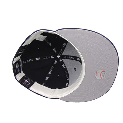 New York Yankees Custom New Era 59FIFTY Cap Navy RD navy Undervisor View