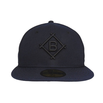 Brooklyn Dodgers Custom 59FIFTY New Era Cap Navy navy Front View