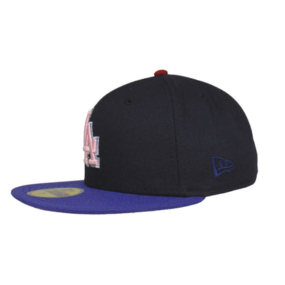 Los Angeles Dodgers Custom New Era 59FIFTY Cap Tokyo Series Navy light purple
blue Back View