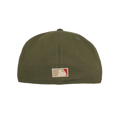 Toronto Blue Jays Custom New Era 59FIFTY Cap Olive olive Back View