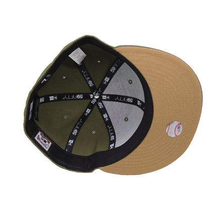 Toronto Blue Jays Custom New Era 59FIFTY Cap Olive olive Undervisor View