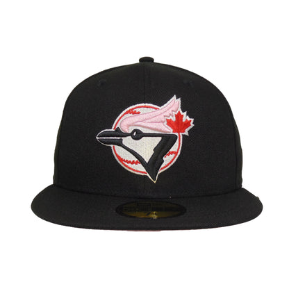 Toronto Blue Jays Custom New Era 59FIFTY Cap Black Pink black Front View