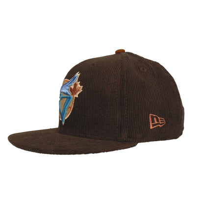 Toronto Blue Jays Custom New Era 59FIFTY Cap Walnut Corduroy brown Side View