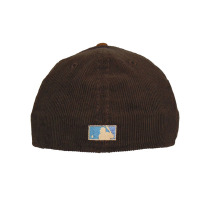 Toronto Blue Jays Custom New Era 59FIFTY Cap Walnut Corduroy brown Back View