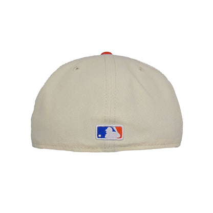 New York Mets Custom New Era 59FIFTY Cap Chrome Royal chrome
blue Back View