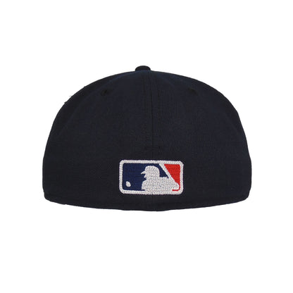 Atlanta Braves Custom New Era 59FIFTY Cap Navy Chainstitch navy Back View