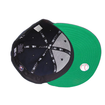 Atlanta Braves Custom New Era 59FIFTY Cap Navy Chainstitch navy Undervisor View