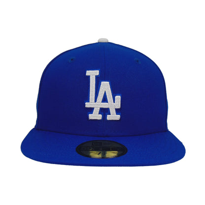 Los Angeles Dodgers Custom New Era 59FIFTY Cap Chainstitch Royal blue Front View