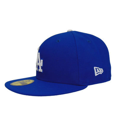 Los Angeles Dodgers Custom New Era 59FIFTY Cap Chainstitch Royal blue Side View