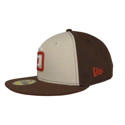 San Diego Padres Custom 59FIFTY New Era Cap Stone Brown brown
stone Side View