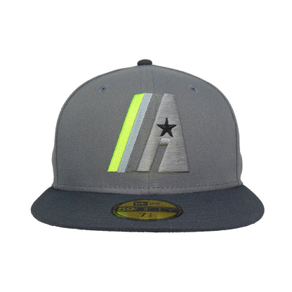 Houston Astros Custom New Era 59FIFTY Cap Gray Neon grey Front View