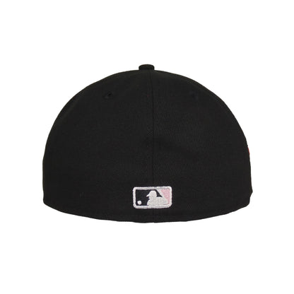 Los Angeles Dodgers Custom New Era 59FIFTY Cap Tokyo Series Floral BLK black Undervisor View