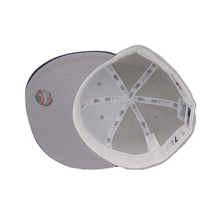 Atlanta Braves Custom New Era 59FIFTY Cap Gray Navy