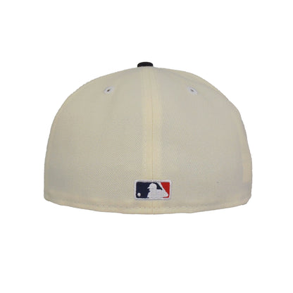 Atlanta Braves Custom New Era 59FIFTY Cap Chrome Navy chrome
navy Back View