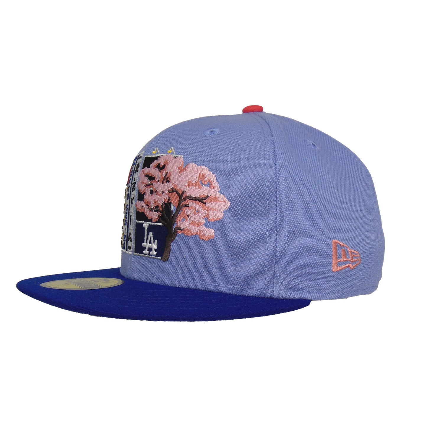 Los Angeles Dodgers Custom New Era 59FIFTY Cap Tokyo Series Lavender light purple
blue Back View