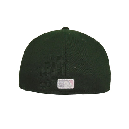 New York Yankees Custom 59FIFTY New Era Cap Seaweed Sakura dark green Back View