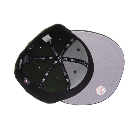 New York Yankees Custom 59FIFTY New Era Cap Seaweed Sakura dark green Undervisor View