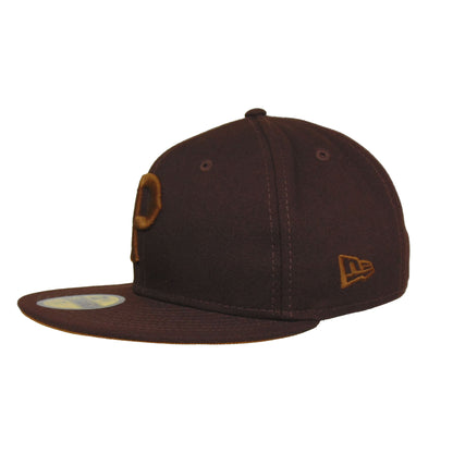 Pittsburgh Pirates Custom New Era 59FIFTY Cap Burnt Wood 1923 brown Side View