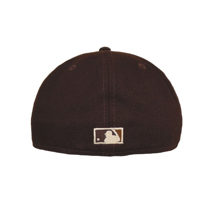 Pittsburgh Pirates Custom New Era 59FIFTY Cap Burnt Wood 1923 brown Back View