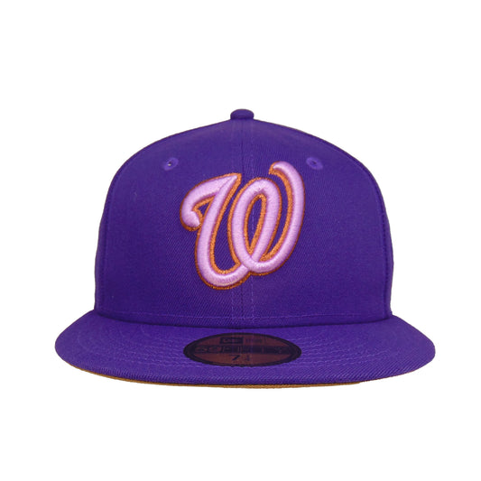 Washington Nationals Custom New Era 59FIFTY Cap Deep Purple