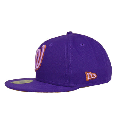 Washington Nationals Custom New Era 59FIFTY Cap Deep Purple purple Side View