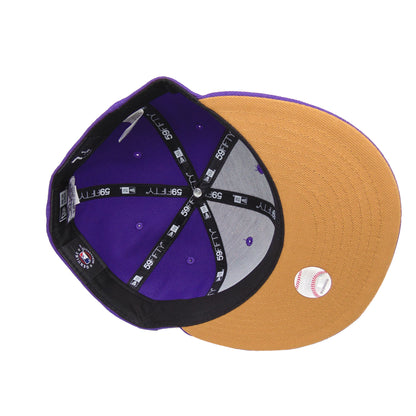 Washington Nationals Custom New Era 59FIFTY Cap Deep Purple purple Undervisor View
