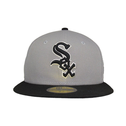 Chicago White Sox Custom New Era 59FIFTY Cap Gray Black grey
black  Front View