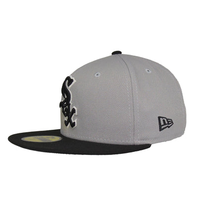 Chicago White Sox Custom New Era 59FIFTY Cap Gray Black grey
black  Side View