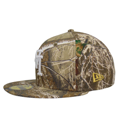 Los Angeles Dodgers Custom New Era 59FIFTY Cap Flip Realtree Edge brown Side View