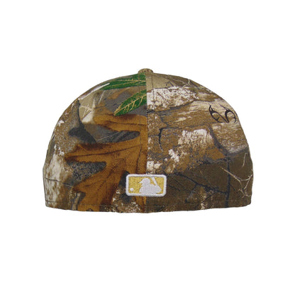 Los Angeles Dodgers Custom New Era 59FIFTY Cap Flip Realtree Edge brown Back View