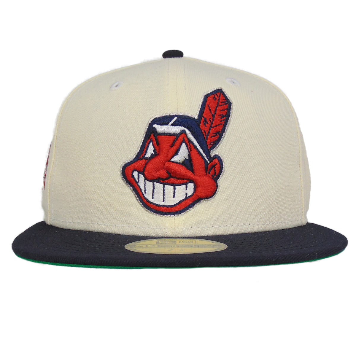 Cleveland Indians Custom 59FIFTY New Era Cap Chrome Navy