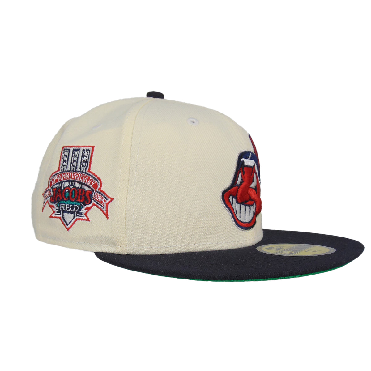 Cleveland Indians Custom 59FIFTY New Era Cap Chrome Navy