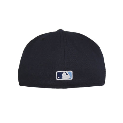Atlanta Braves Custom New Era 59FIFTY Cap Navy Chainstitched navy Back View