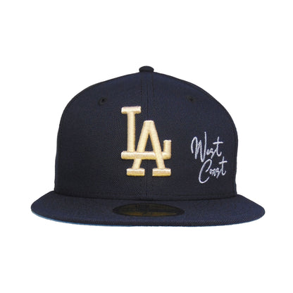Los Angeles Dodgers Custom New Era 59FIFTY Cap West Coast navy Front View