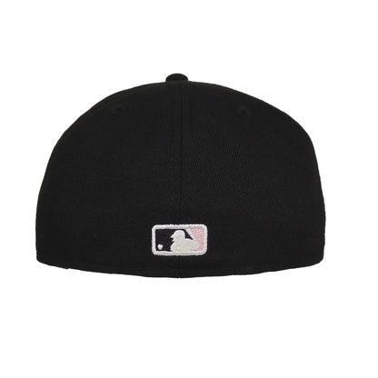 Los Angeles Dodgers Custom New Era 59FIFTY Cap Black Rose Floral black Back View