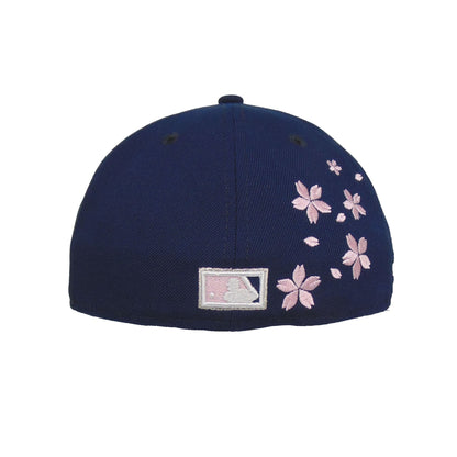 New York Yankees Custom 59FIFTY New Era Cap Navy Sakura navy Undervisor View