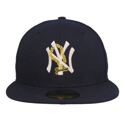 New York Yankees Chain 59FIFTY New Era Cap navy navy Front View