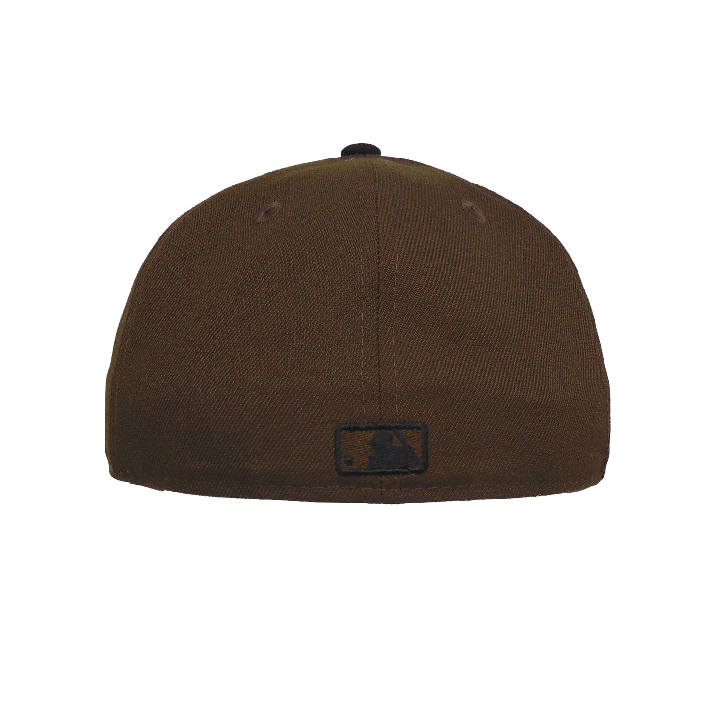 Los Angeles Dodgers Custom New Era 59FIFTY Cap Brown black brown Back View