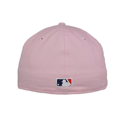 New York Yankees Custom New Era 59FIFTY Cap Powder Pink blk lightpink Back View