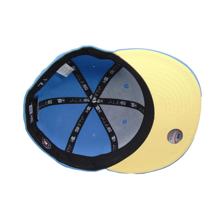 New York Yankees Custom 59FIFTY New Era Cap sky blue yellow sky blue Undervisor View