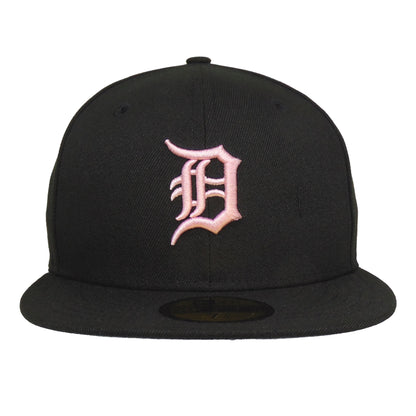 Detroit Tigers Custom New Era 59FIFTY Cap black pink black Front View